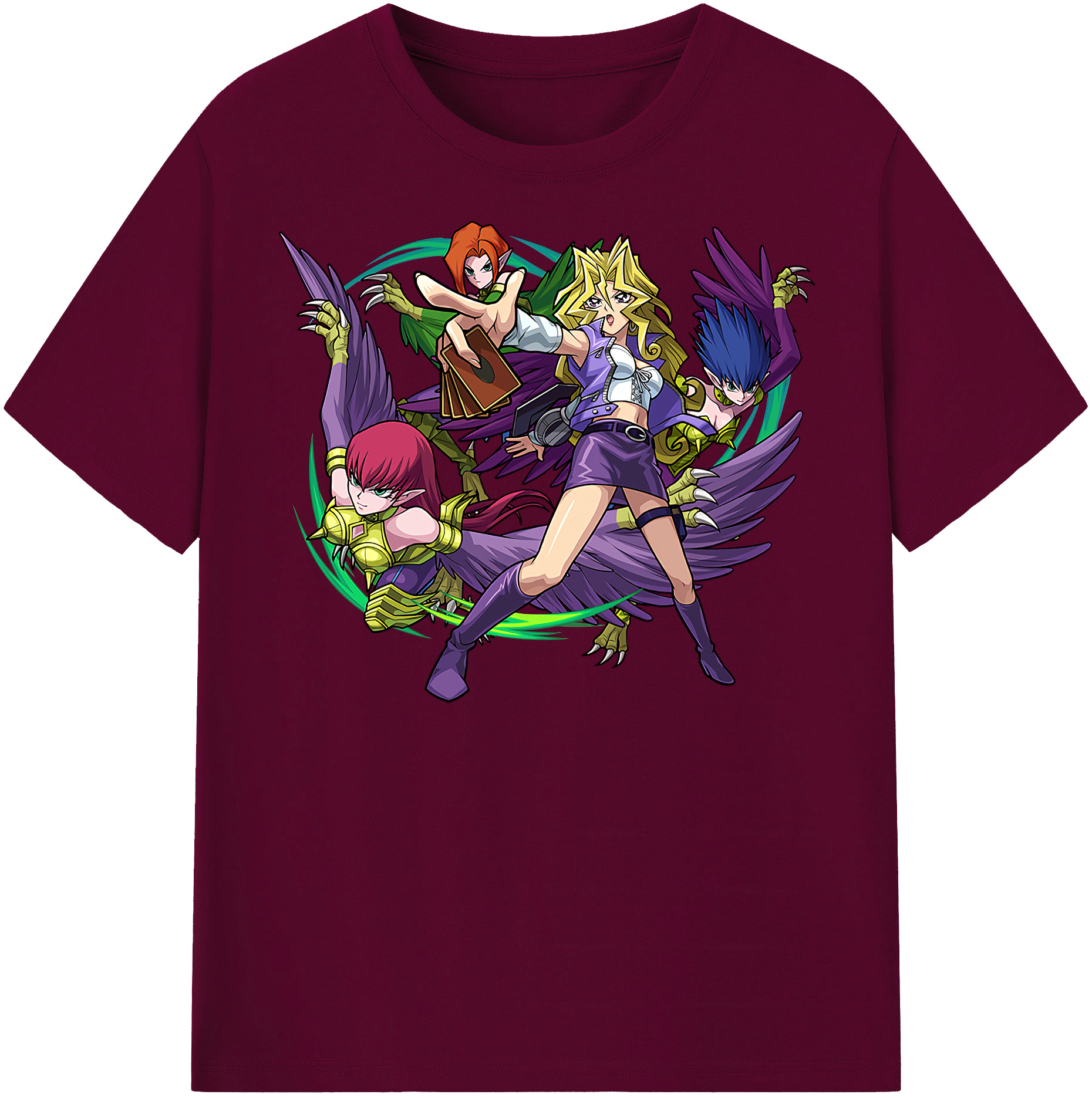 （画像用） 遊☆戯☆王 Yu-Gi-Oh! レディースカジュアルプリントTシャツ（綿100％）